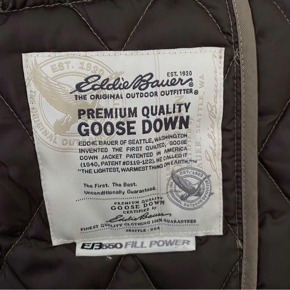 Quilted Chore Coat Down Jacket Cargo Pockets - Picture 10 of 12